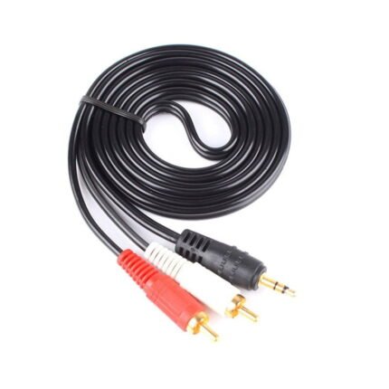 1.5M 3.5 to 2RCA AV CABLE Copper OD3.5