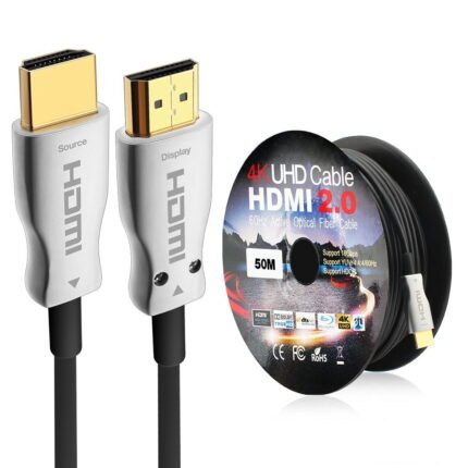 100M Optical Fiber HDMI 2.0v 4K 3840P Metal Head +IC
