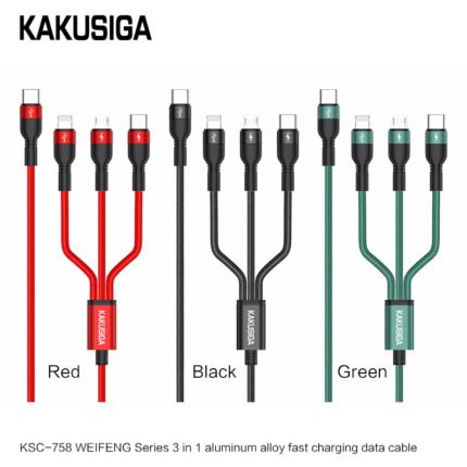 KAKU KSC-758 Weifeng Series 1m 3-in-1 Type-C to Lightning+Type-C+Micro Fast Charging Cable
